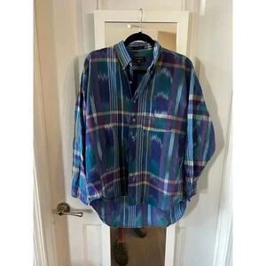 640 Vintage Colours by Alexander Julien Button Down Long Sleeve Size Large